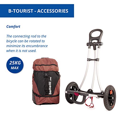 B-Tourist - Carrito para Bicicletas - Carga útil 25 kg - con Bolsa Verde limón