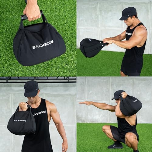 BACKBONE TRAINING Kettlebell 15 kgs Saco Arena pesas regulables Entrenamiento Funcional Crossfit GYM Fitness