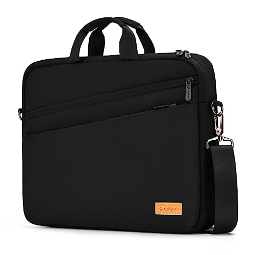 Bagasin 15,6 Bandolera para Portátil Maletín Premium para Laptop hasta 15 16 Expandible Portatil Funda Protectora Hidrófugo Bolsa del Hombro Bolsa de Computadora