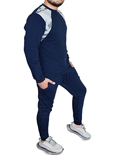 Bahob® Conjunto de chándal para hombre, 2 piezas, sudadera y pantalones deportivos para hombre, conjunto de chándal de forro polar, para gimnasio, casual, ejercicio, correr, deporte, ropa de descanso,