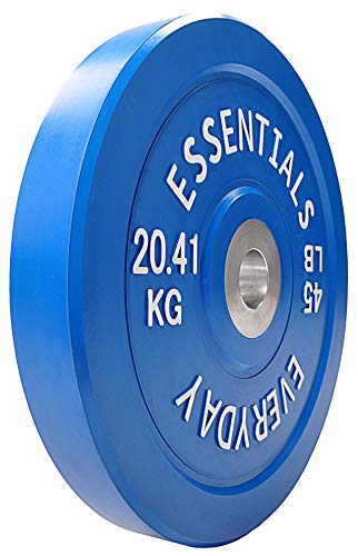 BalanceFrom Everyday Essentials - Placa de peso olímpico codificada por colores con buje de acero, color azul