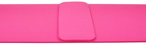 BalanceFrom GoYoga+ - Esterilla de yoga multiusos de 1/2 pulgada extra gruesa de alta densidad antidesgarro y rodillera con correa de transporte, color rosa