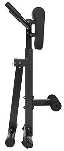 BalanceFrom Silla romana ajustable, banco de hiperextensión con asa, capacidad de 300 libras, color negro