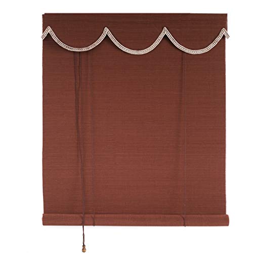 Bambú Persianas de Rodillo, Roll-Pull Elevación de Reparto Cortina de Tejido A Mano del Apagón de Cortina de La Ventana de Bahía Balcón Puerta del Sitio de Tea Hotel Decorativo (Size : 100x135cm)