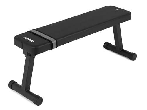 Banca de Entrenamiento Plegable Zipro Plank: Banco Plano con Correa de Transporte y Anclaje, Soporta 230kg, Banco de Pesas Multifuncional