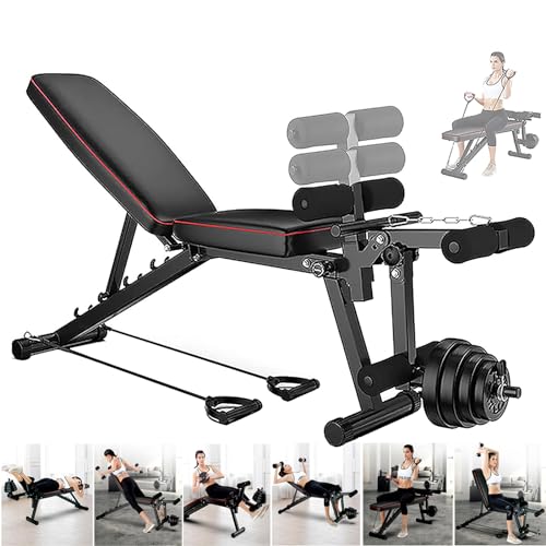 Banco De Mancuerna Plegable Inclinable Banco De Pesas Musculación Multifuncional,Banco De Gimnasio Ejercicios Abdominales Press De Banca,capacidad De Carga De Hasta 250 Kg