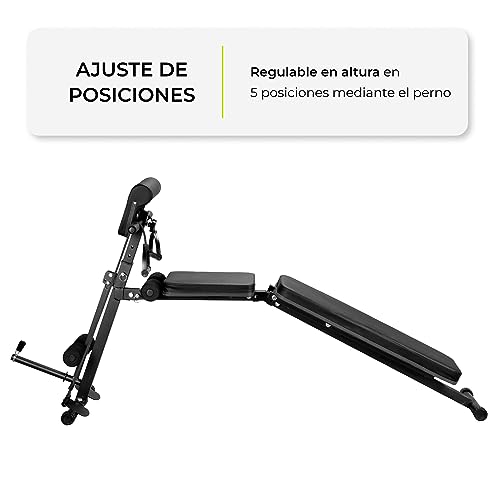 Banco multifunción de pesas ajustable y plegable para Fitness. Máquina de gimnasio para hogar y entrenamiento de cuerpo entero - Bodytone DB3