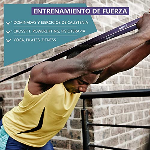 Banda de Resistencia | Bandas Elásticas para Entrenamiento de Fuerza | Banda de Ejercicios para Hombres y Mujeres (#1 Roja (7-15kg))