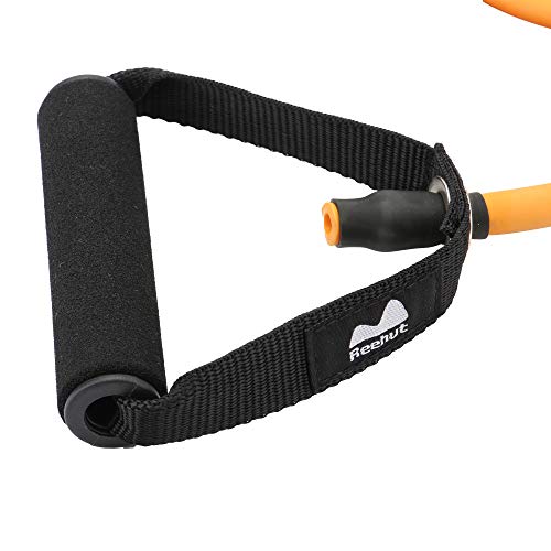 Bandas Elásticas de Entrenamiento REEHUT, Bandas de Resistencia para Fitness Cable de Ejercicio de Entrenamiento para Tonificación Muscular, Equipo de Ejercicio de Estiramientos para Yoga - Naranja