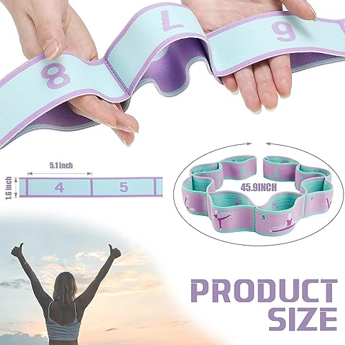 Bandas Elasticas Fitness,2 Piezas Gomas Elasticas Musculacion de 8 Niveles de Intensidad,Banda de Estiramiento,Bandas Latinas de Resistencia, para Pilates,Yoga,Fitness,Gimnasia,Crossfit y Danza