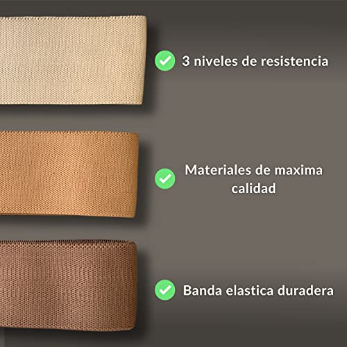 Bandas elasticas musculacion para gluteos. Banda Elastica 3 Niveles de Resistencia para Hombre y Mujer. Accesorios Entrenamiento Ejercicio en casa con Gomas elasticas Resistencia