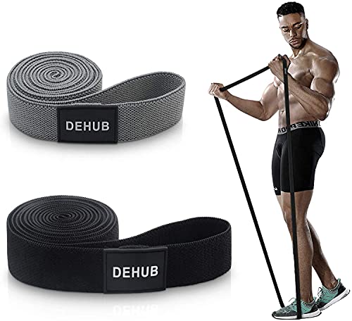 Bandas Elasticas Musculacion,DEHUB Paño Grueso de 2PCS de Alta Elasticidad Bandas Elasticas Fitness,Duradera Levanta la Banda de Resistencia,para glúteos Fitness Entrenamiento,Yoga,Pilates