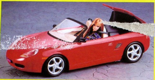 Barbie Porsche Boxster - Coche deportivo con tapas convertibles motorizadas (1998)