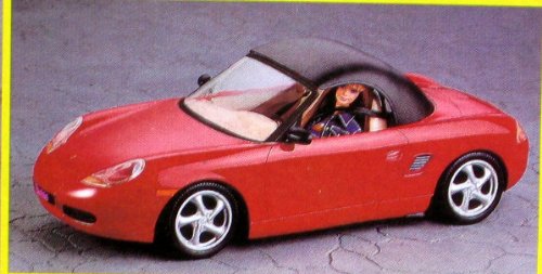 Barbie Porsche Boxster - Coche deportivo con tapas convertibles motorizadas (1998)