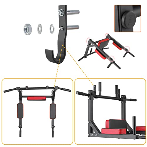 Barra de Dominadas para Pared, Multi Agarre para Dominadas, Peso de Hasta 200 KG, Soporte de Entrenamiento con Multifunción, Equipo de Entrenamiento de Fuerza