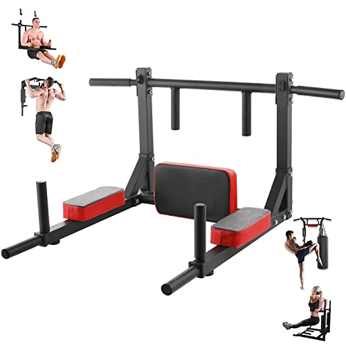 Barra de Dominadas para Pared, Multi Agarre para Dominadas, Peso de Hasta 200 KG, Soporte de Entrenamiento con Multifunción, Equipo de Entrenamiento de Fuerza