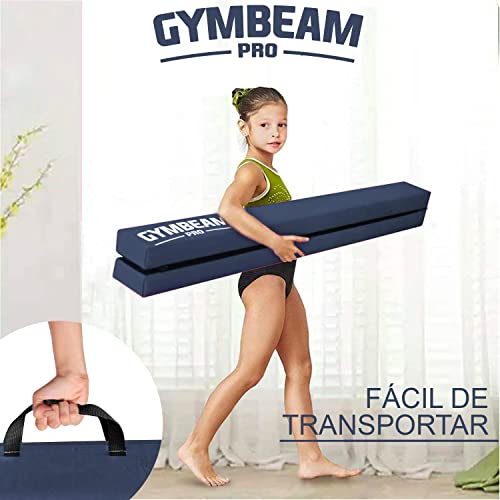 Barra de Gimnasia Plegable Azul para niños y Adultos | Fácilmente transportable | Rígida | Ligera | Recubrimiento de 3 Capas de Tacto Suave | con Bolsa de Transporte | Antideslizante | OriginalCup®