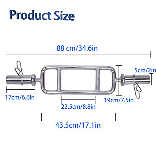 Barra Pesas,Barra de Tríceps,Barra para Bíceps,Barra de Levantamiento de Pesas Olímpica de Acero Macizo,para Levantamiento De Pesas,Desarrollo De Un Buen Físico Barra Romana