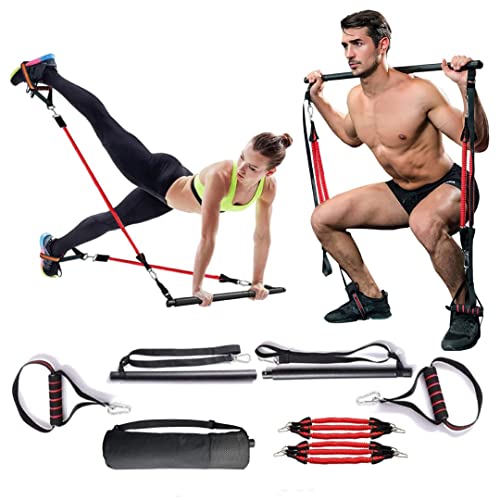 Barra Pilates -Material Gimnasio en casa - Bandas de Resistencia - Kit Fitness en casa - Bandas elasticas musculacion - Bandas elásticas - Accesorios para Gym en casa - Gomas elasticas musculacion