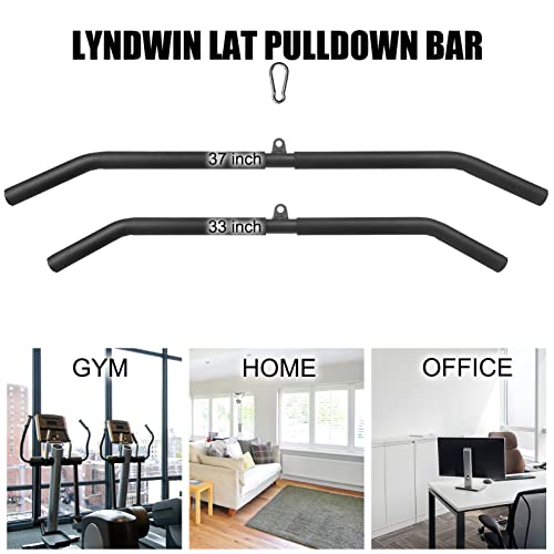 Barra Poleas Gym, Barra Poleas Gimnasio en Casa para Lat Pulldown Máquinas Barra Espalda Polea con Mosquetón Barra Dorsal Polea Entrenamiento de los Hombros, Espalda, Tríceps (94cm)