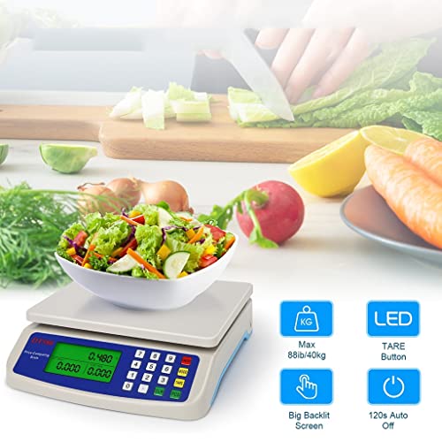 Bascula Cocina Digital Precisión Electrónico Alimentos con Pantalla LCD fonction función conteo tara cero zéro Balanza Peso cocina profesional Frutera Multifuncional Tienda Escala Capacity