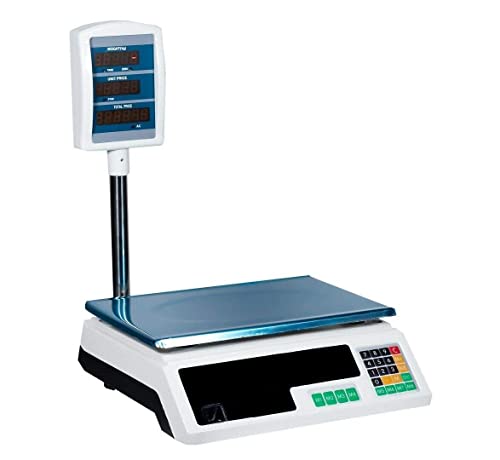 BASCULA COMERCIO DIGITAL ELECTRONICO 40KG COMERCIAL DOBLE PANTALLA BALANZA BALANZA COMERCIO DOBLE