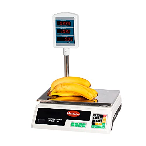 BASCULA COMERCIO DIGITAL ELECTRONICO 40KG COMERCIAL DOBLE PANTALLA BALANZA BALANZA COMERCIO DOBLE