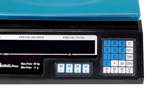 BASCULA Digital BALANZA Digital Electronica para Comercio Pesa FRUTERA 40KG BALANZA COMERCIO NORMAL, Acero inoxidable