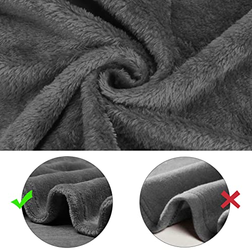 Batamanta con Mangas y Bolsillo para Mujer y Hombre 170x200 cm para Sofa Suave Cálida Bata Manta Cómoda Invierno TV para Sala Estar, Lectura, Mirar Televisión (Gris Oscuro)