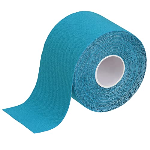 BB Sport 1 Rollo Cinta Kinesiología Tape Muchos Colores 5 m x 5 cm Cinta Muscular E- Book Ejemplos Aplicación, Color:azul claro