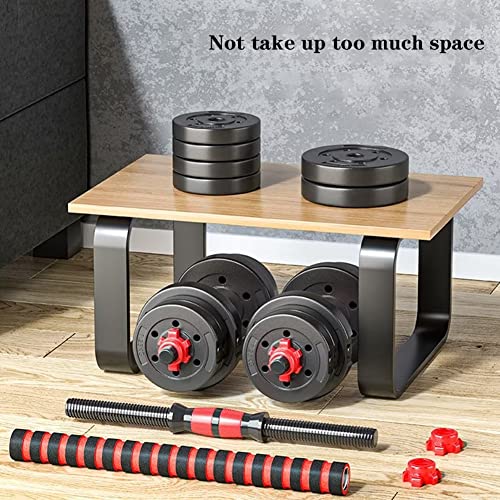 BCBIG mancuernas ajustables,baratas Pesas Set,2 En 5 De Dumbbell con Barras ConexióN,Recubierta de Goma con Discos, juego de pesas de entrenamiento para equipos de gimnasio en casa.15kg(7.5kg*2)