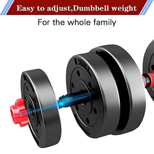 BCBIG mancuernas ajustables,baratas Pesas Set,2 En 5 De Dumbbell con Barras ConexióN,Recubierta de Goma con Discos, juego de pesas de entrenamiento para equipos de gimnasio en casa.15kg(7.5kg*2)