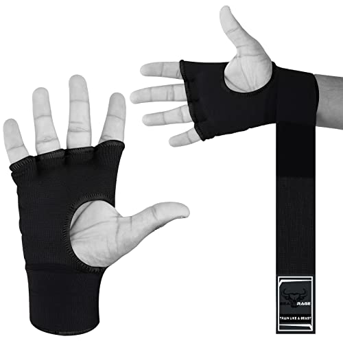 Beast Rage Guantes de Boxeo de Gel para Manos MMA de 75 cm de Largo, Acolchados, elásticos, Saco de Boxeo rápido para Entrenamiento, Muay Thai, Vendas UFC para Hombres,