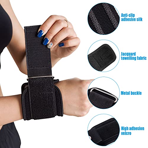 Bebochoi Straps Gym con Muñequera para Gimnasio Fitness Culturismo Lifting Straps Muñequeras Gym Muñecas Elevación Guantes Muñequeras Agarraderas de Gimnasio para Peso Muerto 2 Piezas