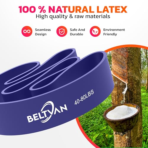 BELTVAN Bandas Elásticas Fitness - Set 9 Gomas Látex Musculación para Calistenia, Pilates, Crossfit, Yoga