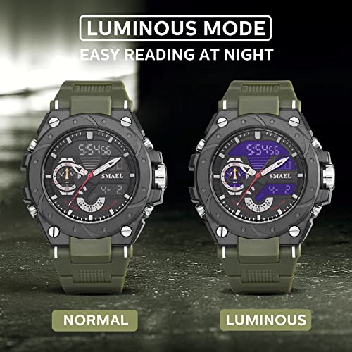 BEN NEVIS Reloj Militar para Hombre, Reloj Deportivo Digital para Hombre, Reloj Resistente al Agua, Reloj Multifunción LED con Cronómetro y Alarma