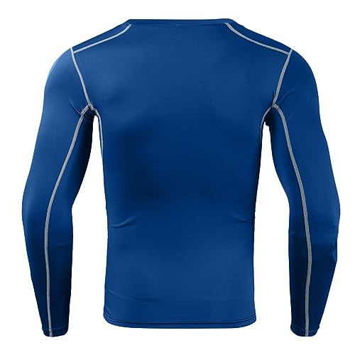 Beokeuioe Camiseta deportiva de manga larga para hombre, camiseta funcional de secado rápido, transpirable, camiseta de compresión, camiseta de manga larga, camiseta de entrenamiento para fitness