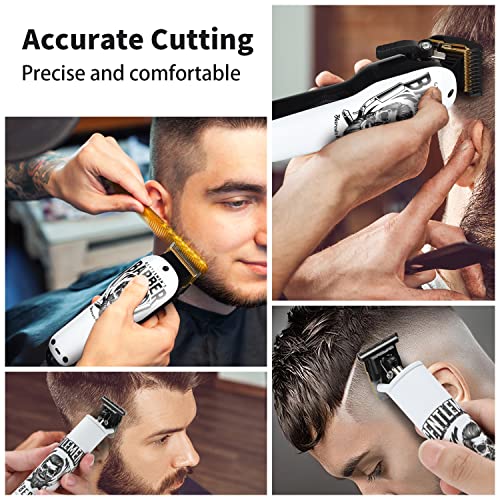 BESTBOMG Maquina Cortar Pelo Profesional, Cortapelos Hombre Kit Con Peine-guía, Cortadora de Pelo Hair Trimmer Recortadora de Barba Con Batería Recargable Incorporada 2000mAh/1200mAh (Y4+T9)