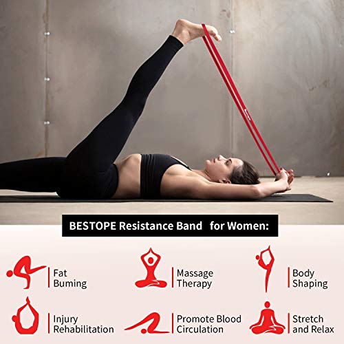 BESTOPE Bandas de Resistencia ST027R para Hombre y Mujer, Color Rojo, Grande