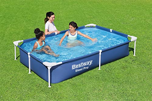 BESTWAY Piscina Desmontable Tubular Infantil Steel Pro 221x150x43cm Azul