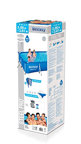 BESTWAY Piscina Desmontable Tubular Steel Pro 300x201x66 cm Azul