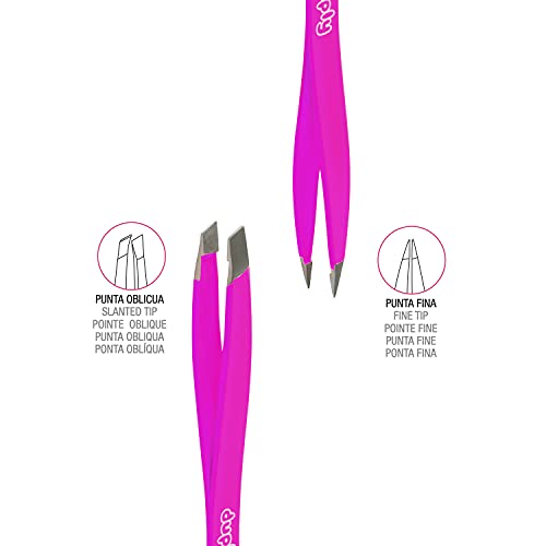 Beter – Pinza para depilar Duply de doble punta, inoxidable. Ideal para una depilación precisa y rápida de las cejas