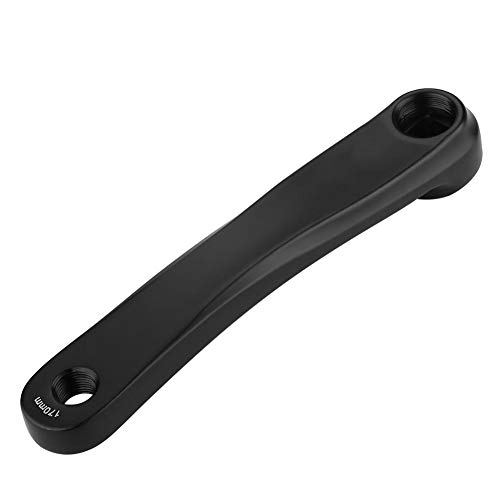 Bicicleta de Brazo de manivela, Accesorio Universal de Repuesto de manivela Simple de aleación de Aluminio para Bicicleta de 170 mm (Rhombic Hole-Negro)