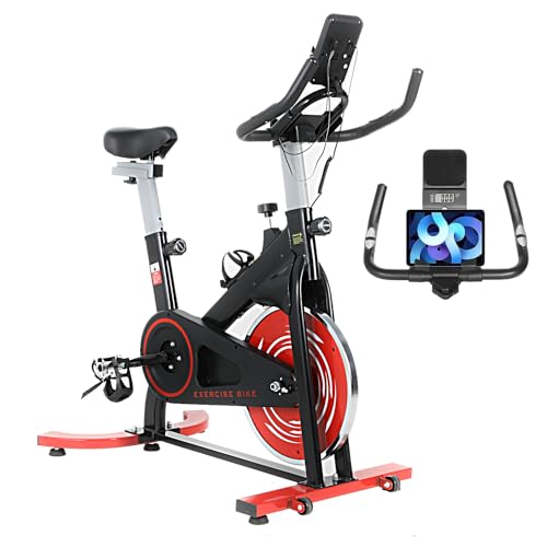 Bicicleta Estática | Ciclo Indoor Spinning | Volante de Inercia 8 kg| Bajo Nivel de Ruido | Resistencia Variable| Pantalla LCD | Capacidad de Peso de 120 KG| Bici Fitness Casa