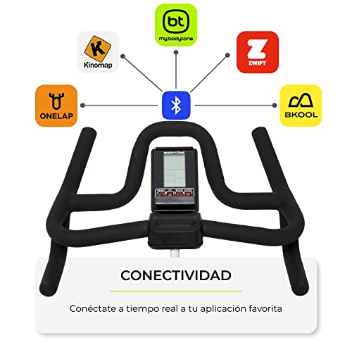 Bicicleta Estática Spinning con Conectividad a Apps - Bici estatica con volante de Inercia y Freno Magnético - Bicicleta spinning inteligente DS25+ Bodytone