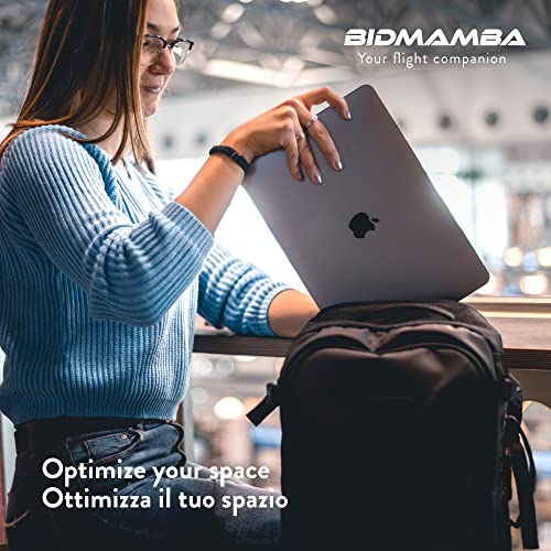 BidMamba Mochila Viaje Cabina Avion 40x20x25, Maleta 40x20x25 cm Ryanair Aprobada y Mochila 40x20x25, Diseño Elegante y Duradero para Viajeros