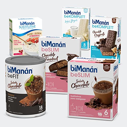 BIMANÁN BESLIM - BARRITAS CHOCOLATE FONDANT - Sustitutivos de Comida para Adelgazar - 2 Barritas Equivalen a una Comida y Proporcionan 238 Calorías - Ricas en Fibra - Caja de 10 Unidades