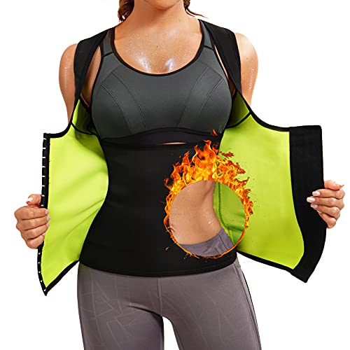 Bingrong Cinturón de Entrenamiento de Neopreno Faja Reductra Abdomen para Mujer el Chaleco Neopreno Sauna Mujer con Sudoración Compresión para Hacer Ejercicio Fitness Waist Trainer