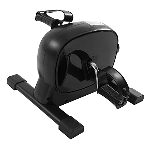 biniliubi Resistencia ajustable máquina ejercicio pedal pie gimnasio entrenamiento casa pedal ciclo máquina ciclo ejercicio mini pedalo con pantalla LCD negro