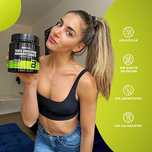 BioTechUSA 100% Creatine Monohydrate | Creatina de Grado Farmacéutico | Micronizada | Vegana | Libre de Gluteni, 300 g